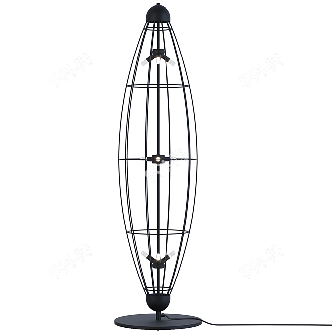 Title: Elegant Chrystalis Floor Lamp 3D model image 4