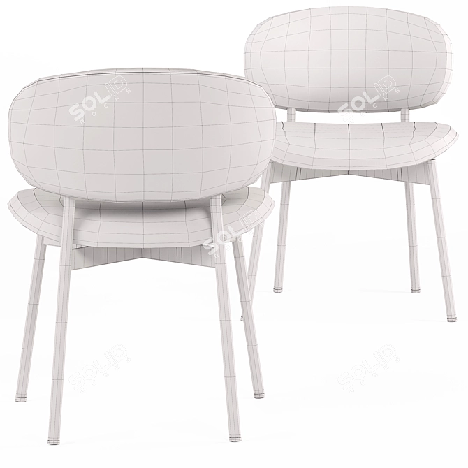 Luz Upholstered Chair: Modern Comfort in 3D 3D model image 5