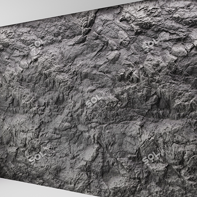Rock Cliff Wall Material | PBR Textures 3D model image 6