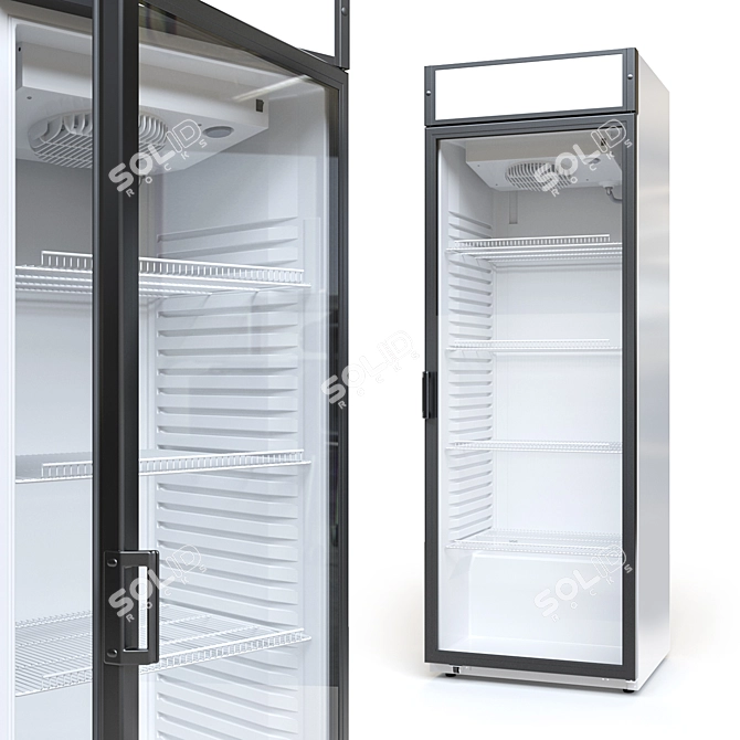 Capri P-490SK Glass Door Refrigerator 3D model image 1