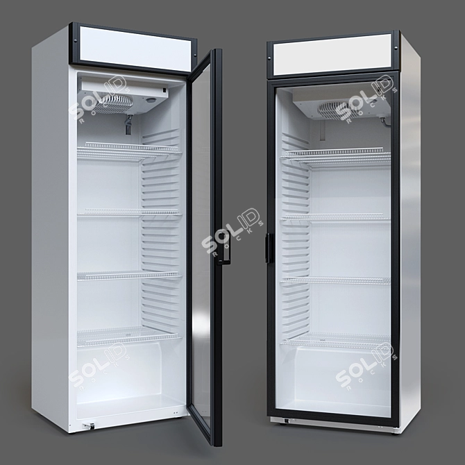 Capri P-490SK Glass Door Refrigerator 3D model image 5