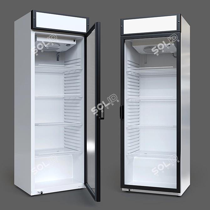 Capri P-490SK Glass Door Refrigerator 3D model image 6