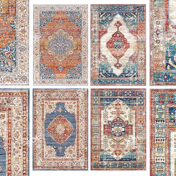 Premium Classic Rugs: Exquisite Style 3D model image 2