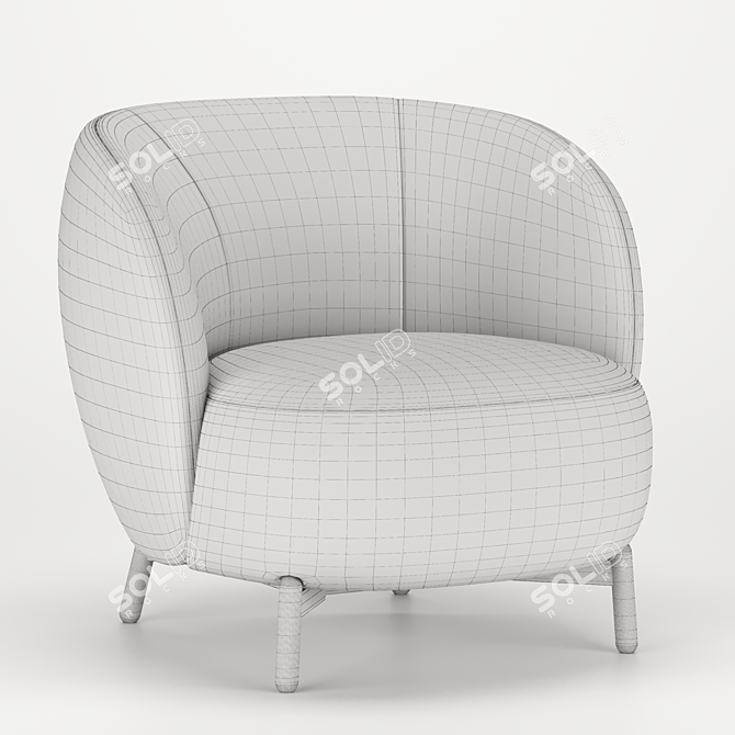 Kartel Luman Modern Armchair 3D model image 7