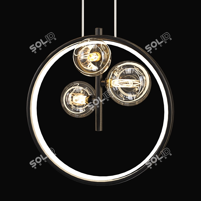 Illuminating Elegance: Iona Ring Lampatron 3D model image 3