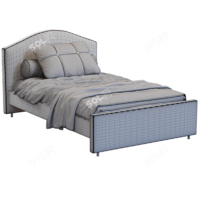 Modern Hauga Bed: Stylish and Versatile 3D model image 3