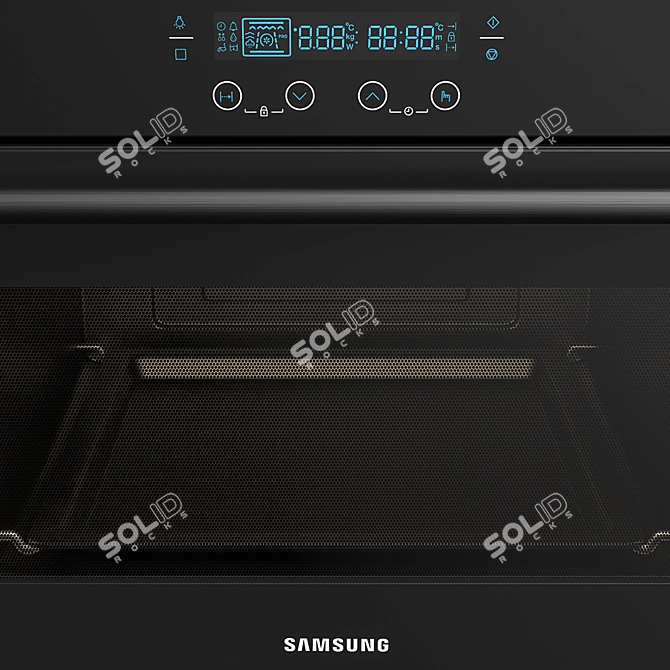 Samsung NQ50K5137KB: Efficient Built-in Microwave Oven 3D model image 4