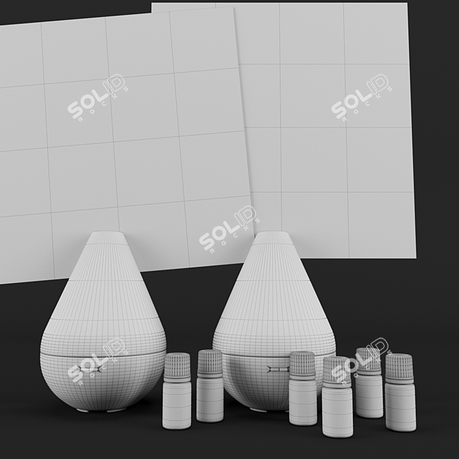 Aromatherapy Essential Oil Set 3D model image 4
