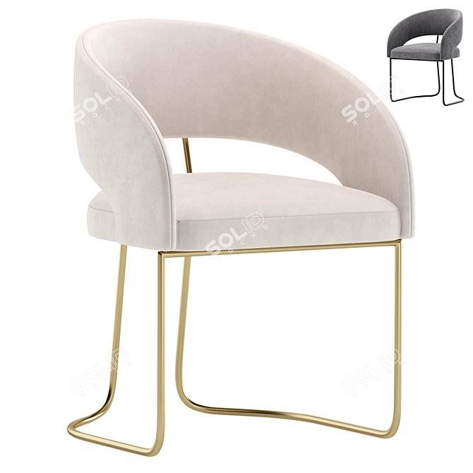 Modern Chair ALLEN: 2 Color Options 3D model image 1