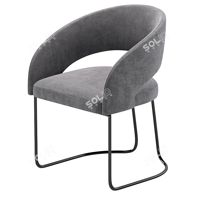 Modern Chair ALLEN: 2 Color Options 3D model image 2