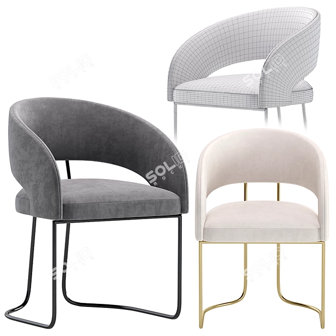 Modern Chair ALLEN: 2 Color Options 3D model image 7