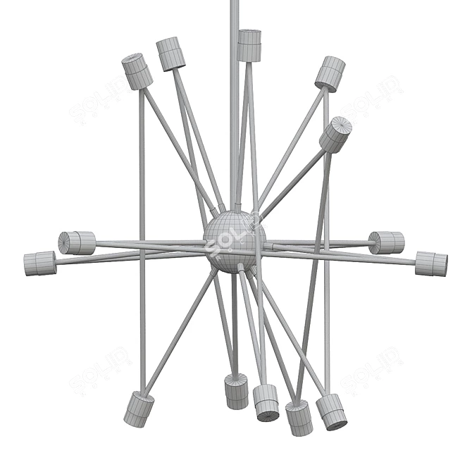 Elegant Tosca LED Chandelier 3D model image 2