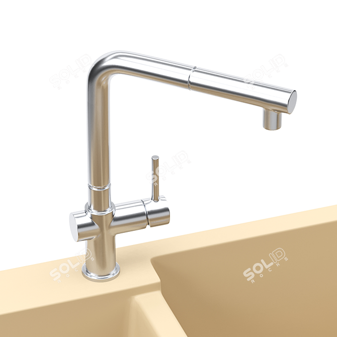 Sleek Brooklyn N175 Sink 3D model image 3