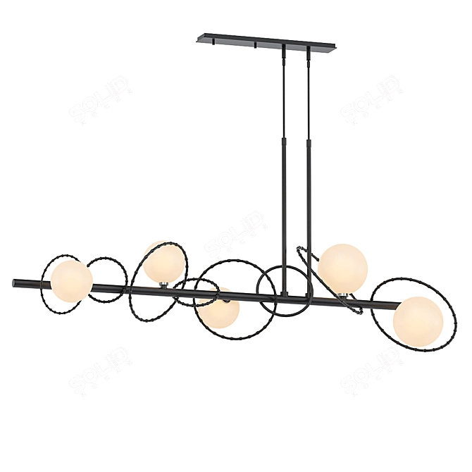 Elegant Linear Pendant: Olympus 3D model image 1