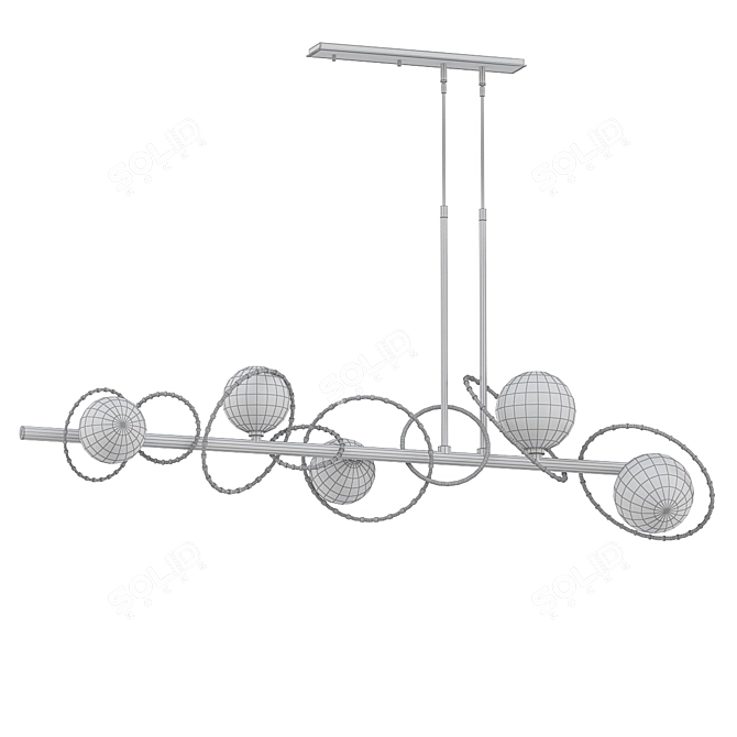 Elegant Linear Pendant: Olympus 3D model image 2