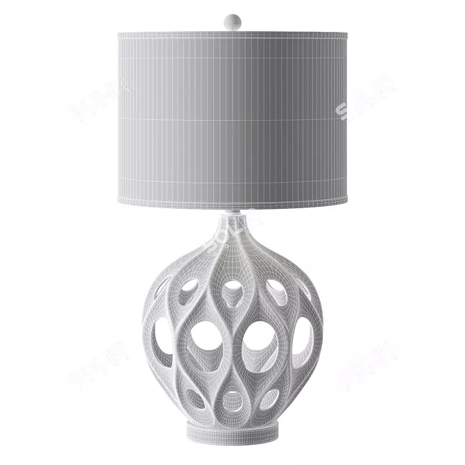 Sleek Regina Ceramic Table Lamp 3D model image 3