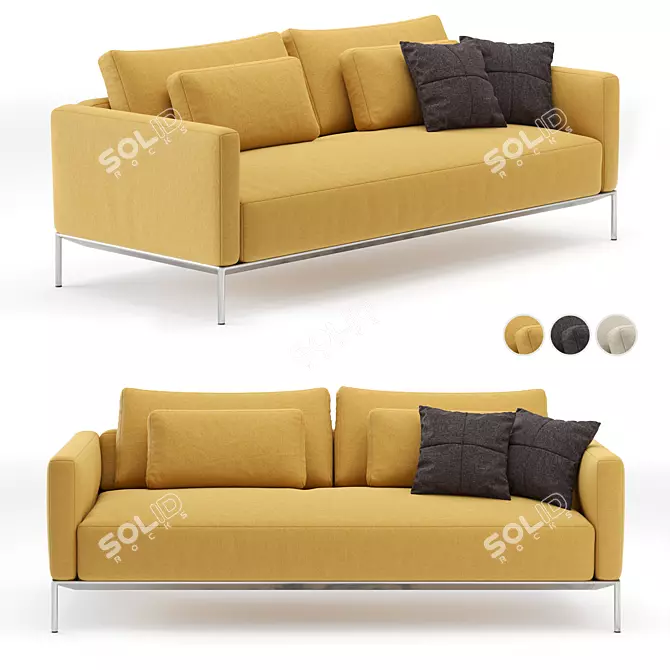 Horm Dizzy Sofa C: Stylish Modular Seating 3D model image 3