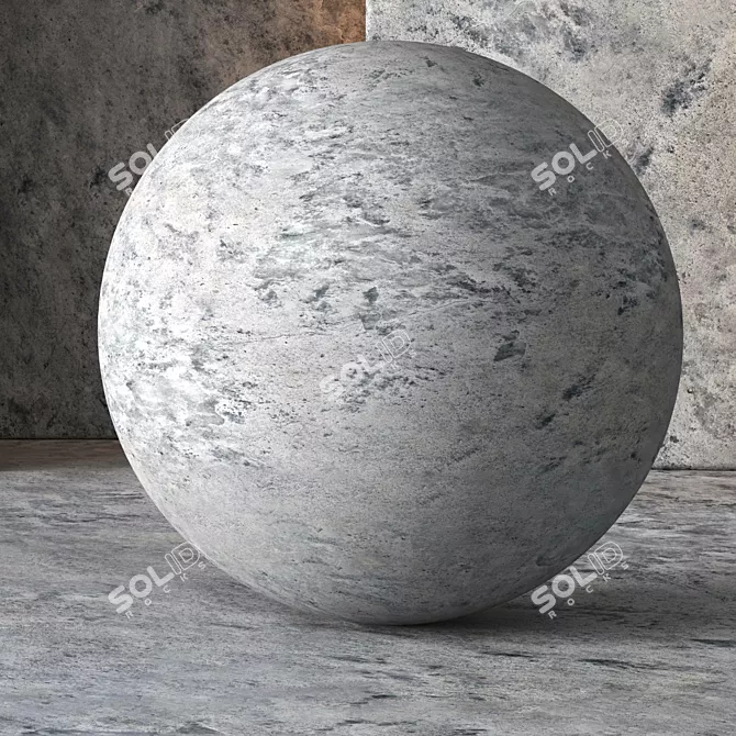 Seamless Decorative Concrete Texture 3D model image 2