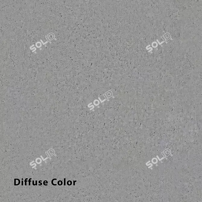 Seamless Gray Concrete Texture 3D model image 4