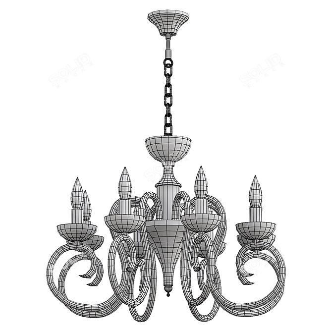 Zefiro Pendant Chandelier - Elegant Lighting Fixture 3D model image 2