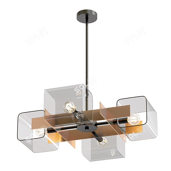 Elegant Rivoli Gitte Chandelier 3D model image 1