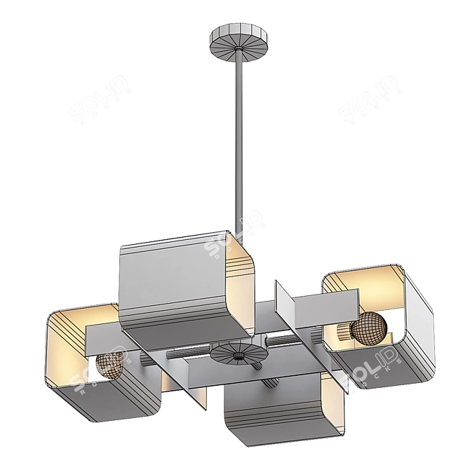 Elegant Rivoli Gitte Chandelier 3D model image 2