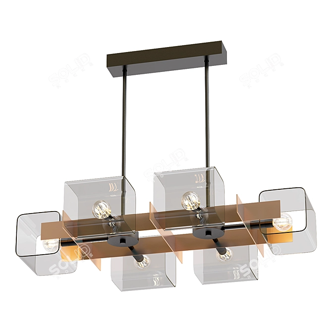 Rivoli Gitte 4091: Elegant Pendant Chandelier 3D model image 1