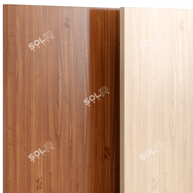 Premium Wood 25: Triple Materials 3D model image 2