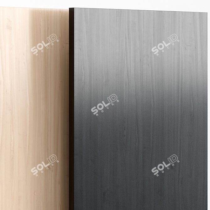 Premium Wood 25: Triple Materials 3D model image 3