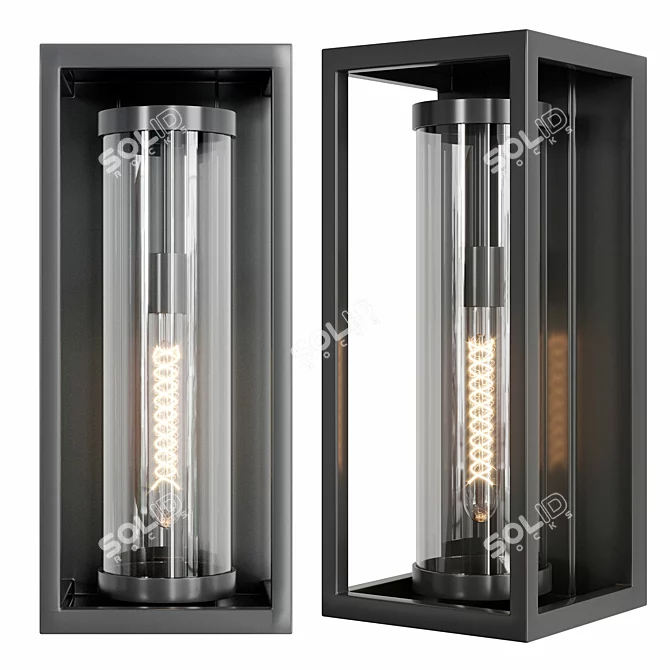 Contemporary Miller Outdoor Wall Light 3D model image 1