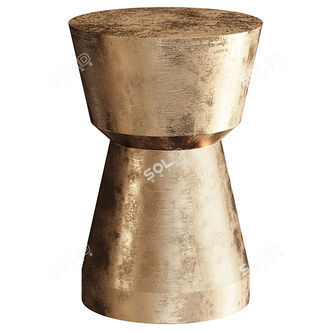 Sleek Metal Shae Accent Table 3D model image 1