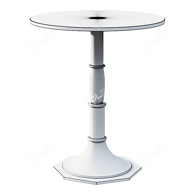 Elegant Marble End Table 3D model image 2