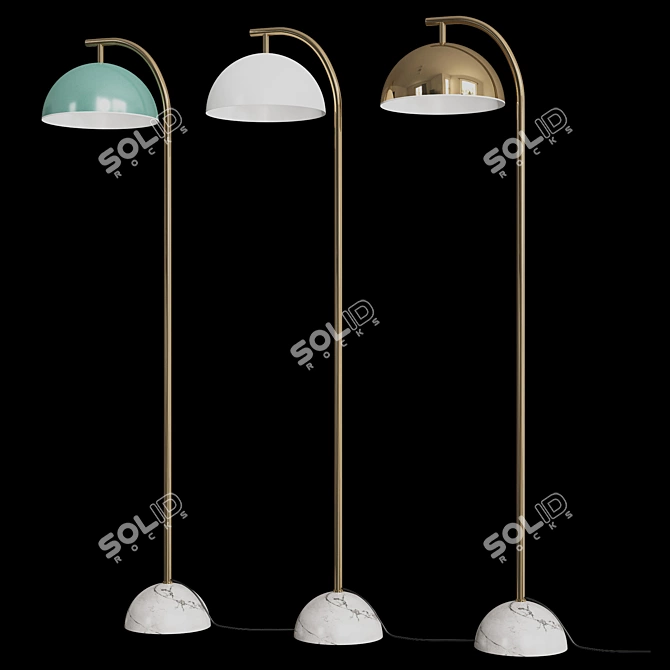 Sleek Dakhla Floor Lamp 3D model image 2