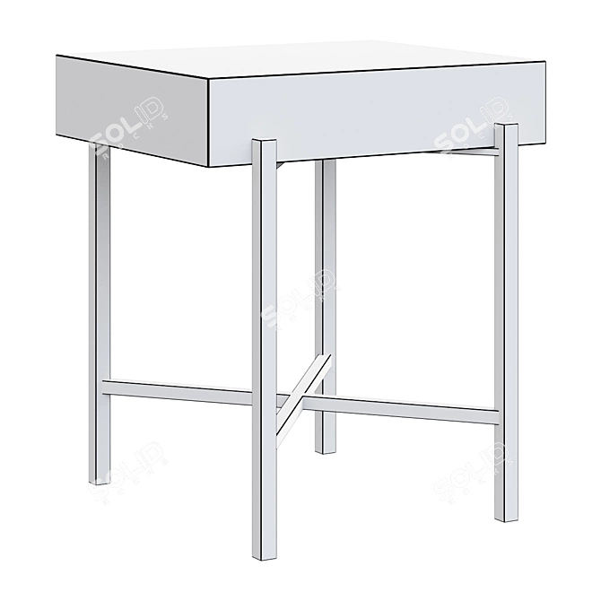 Reclaimed Wood End Table - Fargo 3D model image 2