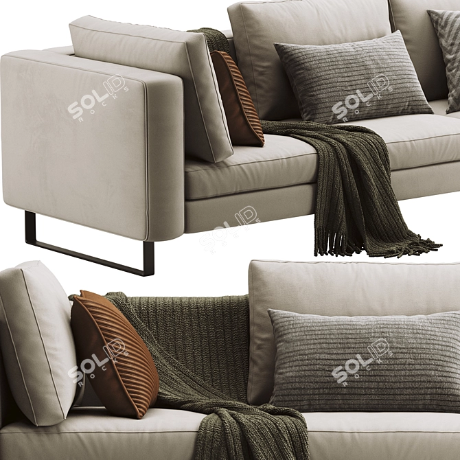 Modern Indivi Sofa: Stylish Comfort for Any Space 3D model image 2