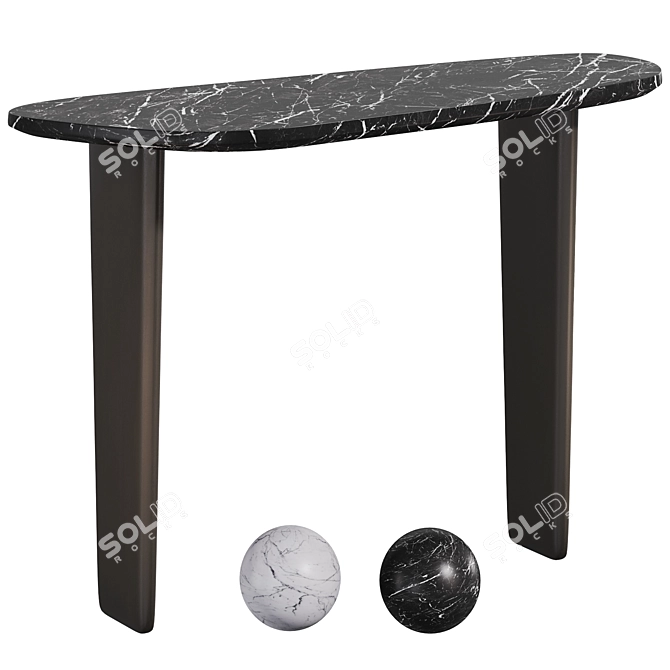 Dolmena Marble Console by Laredoute 3D model image 1