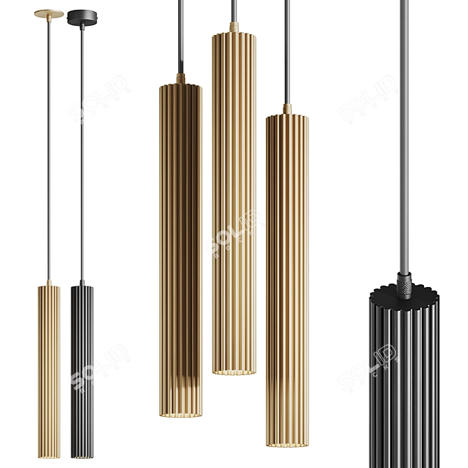 Lustrin Pendant Light: Sleek and Stylish Illumination 3D model image 1