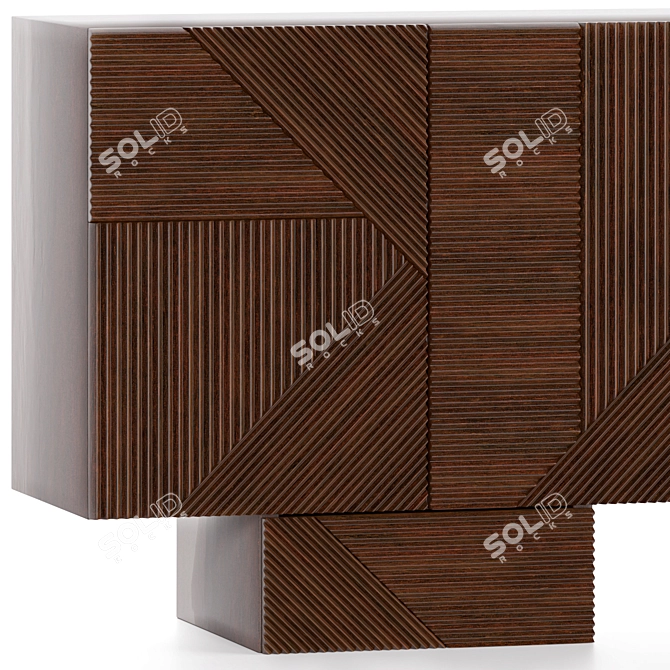 Emmemobili Stripes MA22: Stylish Striped Chest of Drawers 3D model image 2