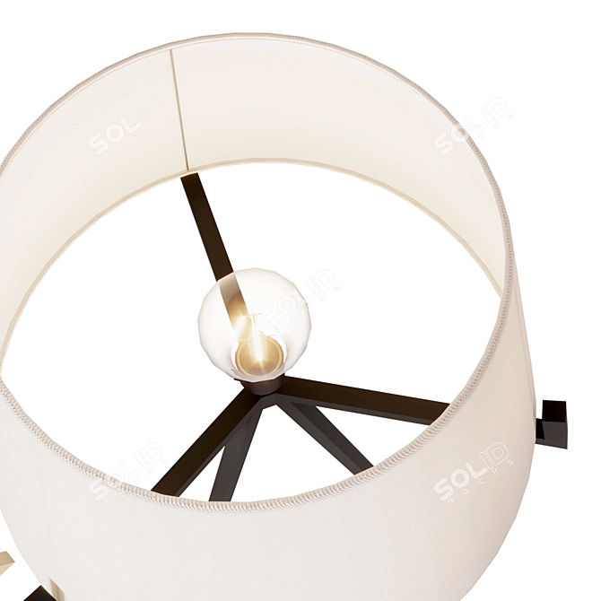 Modern Brass Table Lamps 3D model image 4