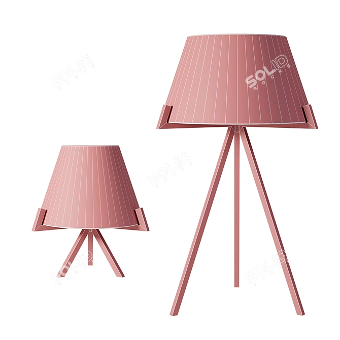 Modern Brass Table Lamps 3D model image 6