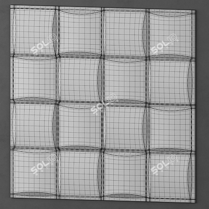 3D Decor Wall Panel - 30x30cm 3D model image 3