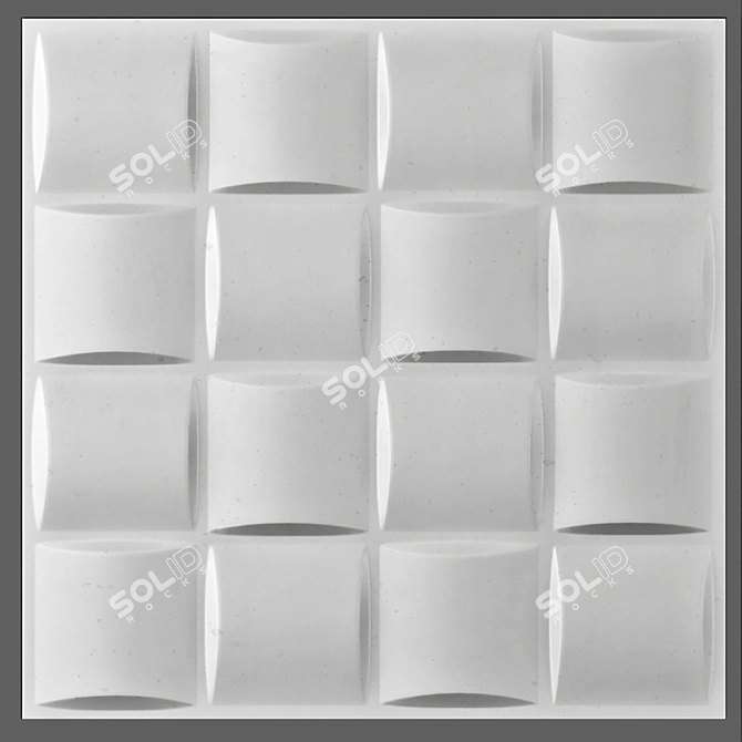 3D Decor Wall Panel - 30x30cm 3D model image 4