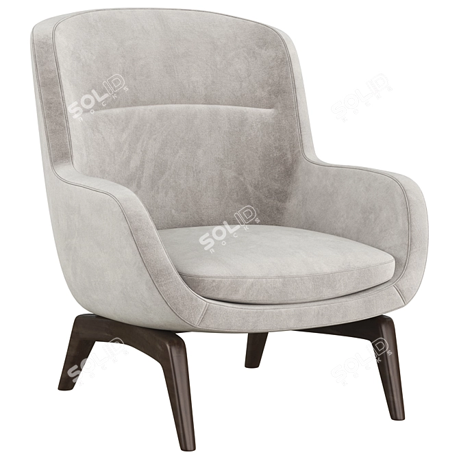 Luxury Minotti Belt Armchair: Elegant Style for your Home 3D model image 3