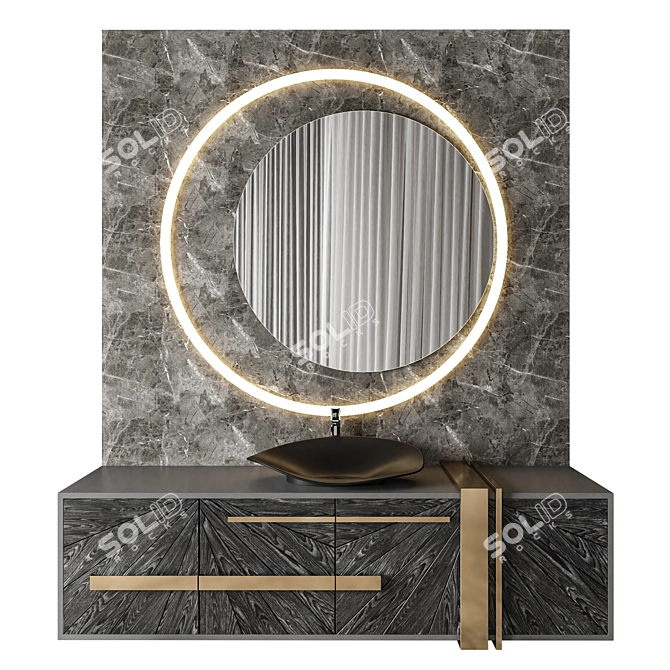 Luxury 3D Bathroom Archive 3D model image 1