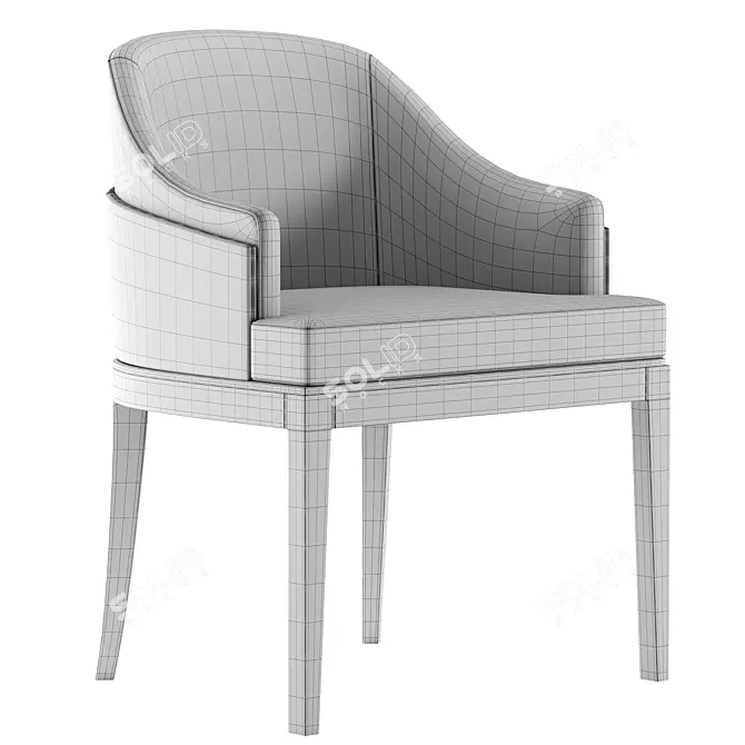  Sleek Wolf Dining Chair 3D model image 4