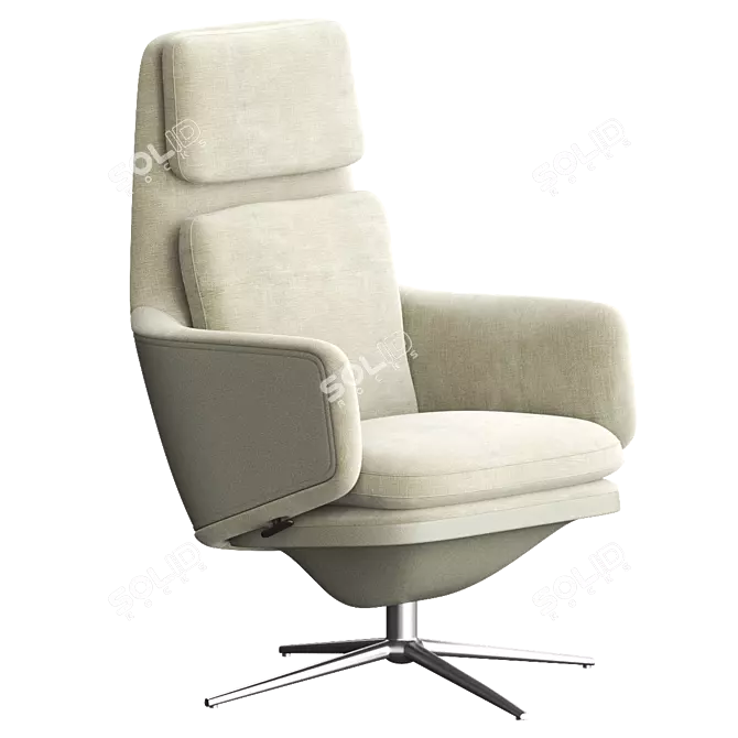 GRAND RELAX Fabric Armchair: Ultimate Comfort and Style 3D model image 1