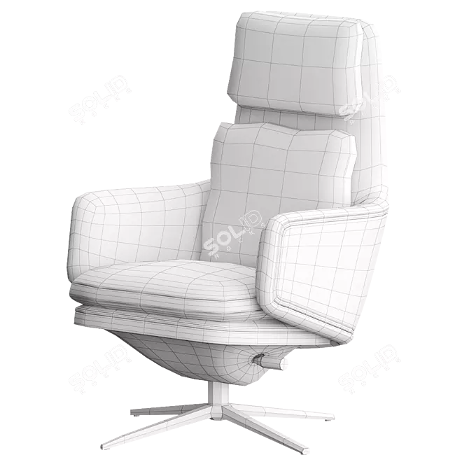 GRAND RELAX Fabric Armchair: Ultimate Comfort and Style 3D model image 5