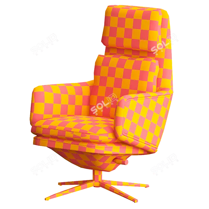 GRAND RELAX Fabric Armchair: Ultimate Comfort and Style 3D model image 6