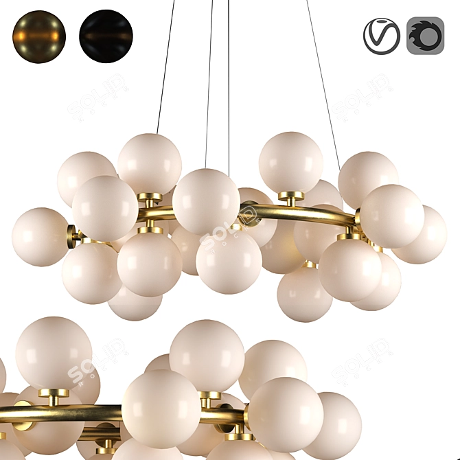 Modern LED Hanging Pendant with Magic Bean Design 3D model image 8