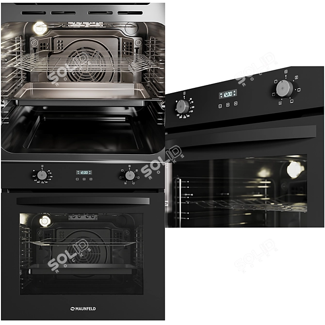 Complete Kitchen Set: Gas Hob, Refrigerator, Hood, Oven, Coffee Machine 3D model image 5